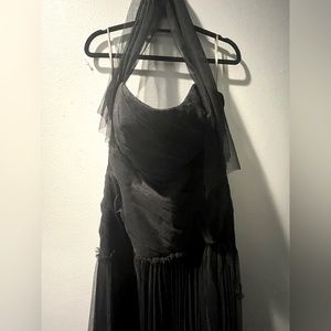 White by Vera Wang Black Formal Dress, perfect for Wednesday Addams DIY! Size 14